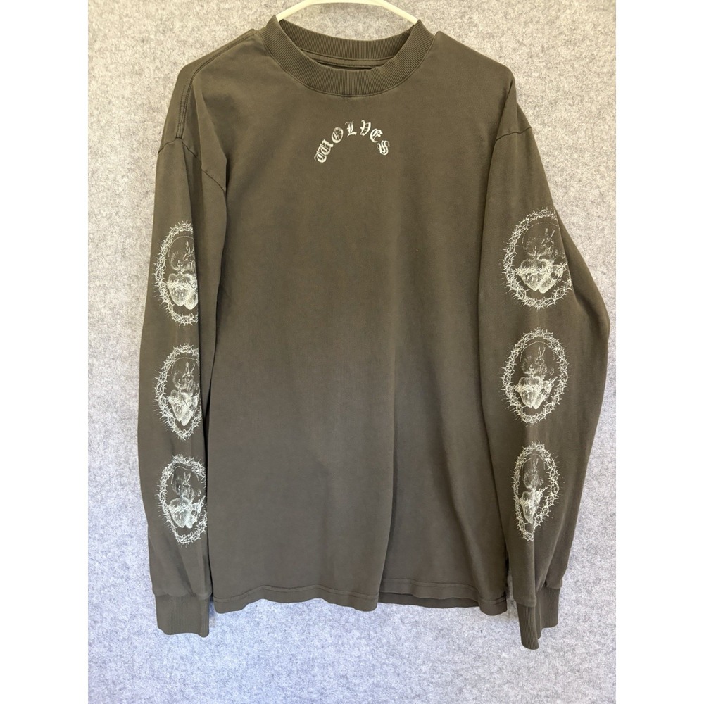Darc Sport Wolves Club Premium Vintage Tshirt Brown Long Sleeve Graphic 930-1000